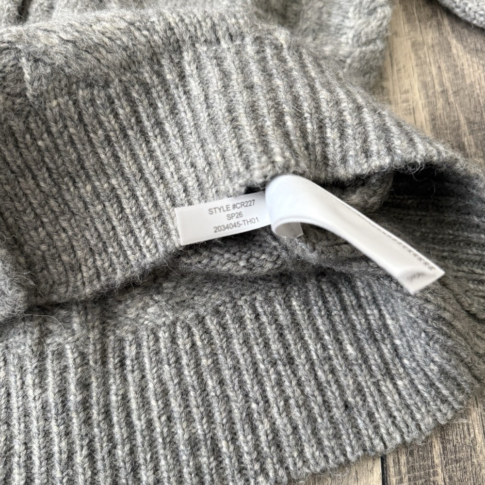 J.Crew Cardigan Coquette Sweater Gray Wool Alpaca Blend Cottage Preppy Womens M - Picture 16 of 16
